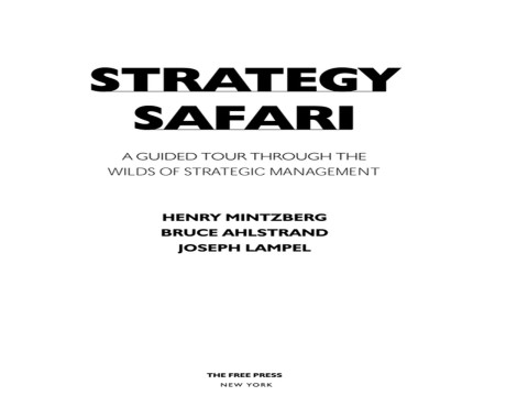 Cover image for book Strategy Safari