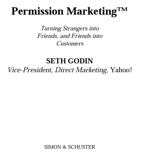 Cover image for book Permission Marketing