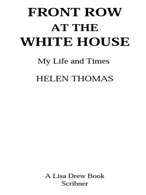 Cover image for book Front Row At The White House