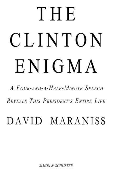 Cover image for book The Clinton Enigma