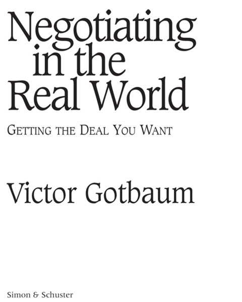 Cover image for book Negotiating in the Real World