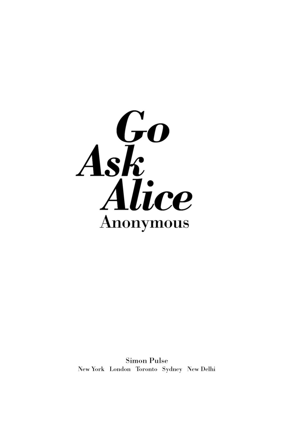 Go Ask Alice (eBook) - Anonymous,