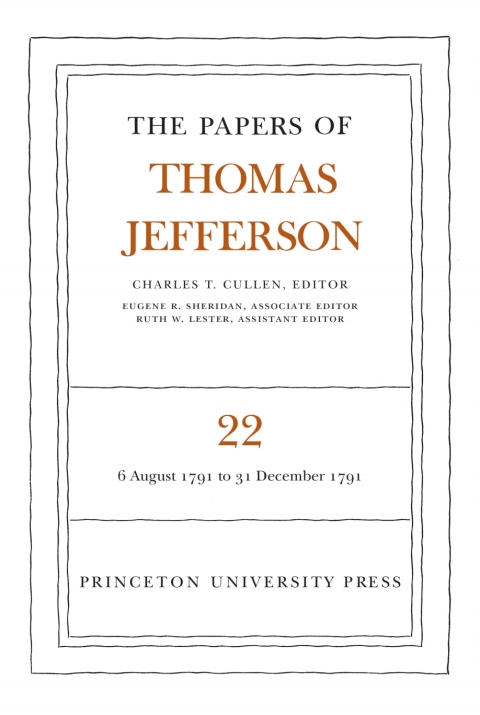 Cover image for book The Papers of Thomas Jefferson, Volume 22