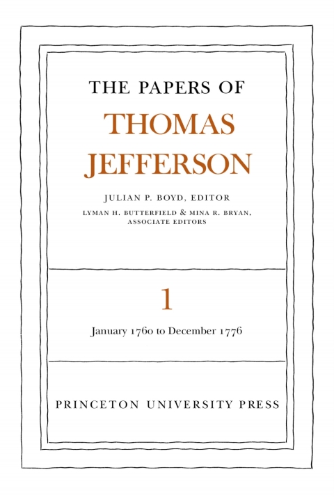 Cover image for book The Papers of Thomas Jefferson, Volume 1