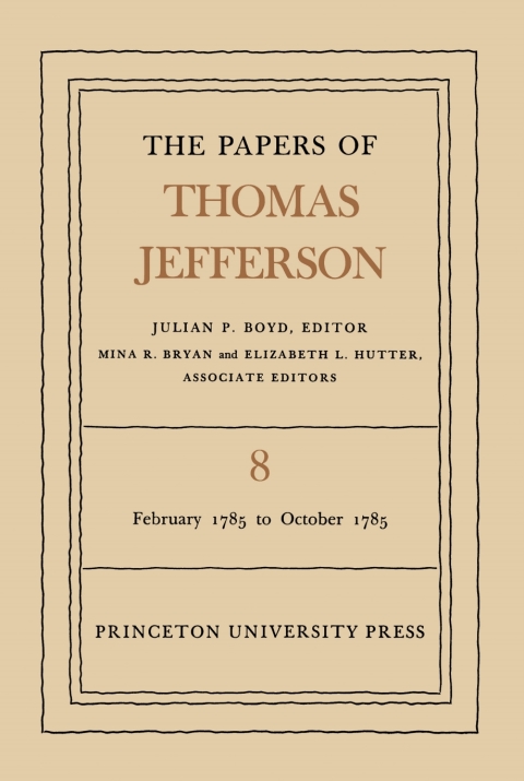 Cover image for book The Papers of Thomas Jefferson, Volume 8
