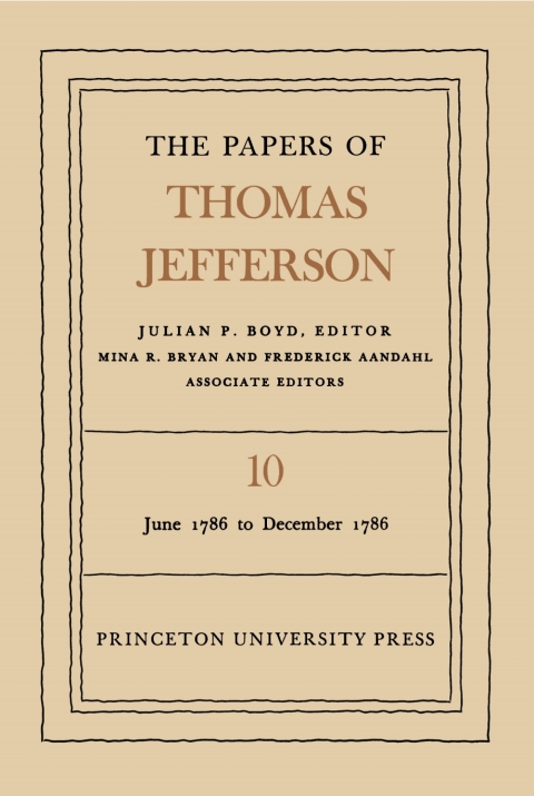 Cover image for book The Papers of Thomas Jefferson, Volume 10