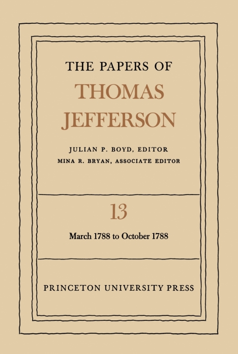 Cover image for book The Papers of Thomas Jefferson, Volume 13