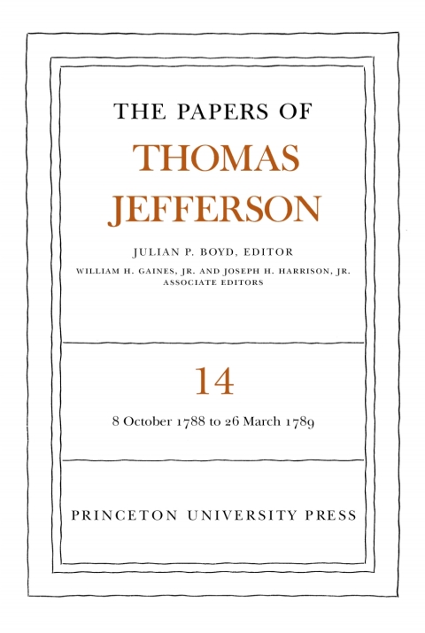 Cover image for book The Papers of Thomas Jefferson, Volume 14