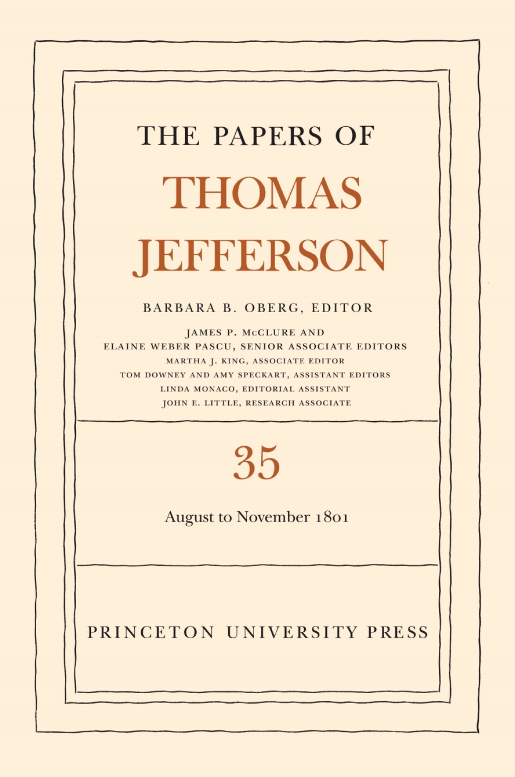 The Papers of Thomas Jefferson  Volume 35 (eBook) - Thomas Jefferson,
