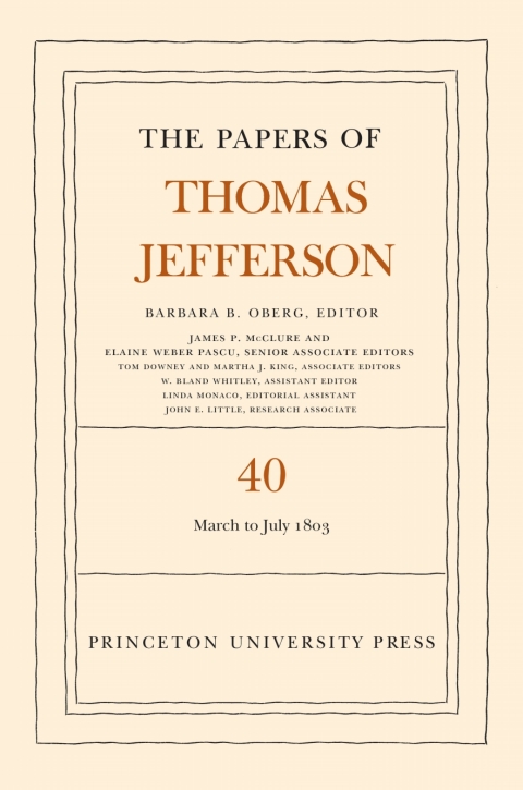 Cover image for book The Papers of Thomas Jefferson, Volume 40
