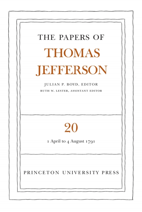 Cover image for book The Papers of Thomas Jefferson, Volume 20