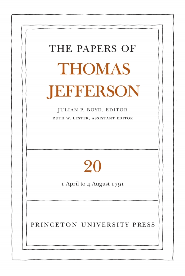 The Papers of Thomas Jefferson, Volume 20