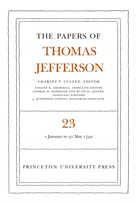 Cover image for book The Papers of Thomas Jefferson, Volume 23