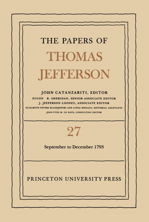 Cover image for book The Papers of Thomas Jefferson, Volume 27