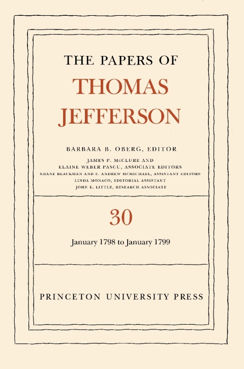 Cover image for book The Papers of Thomas Jefferson, Volume 30