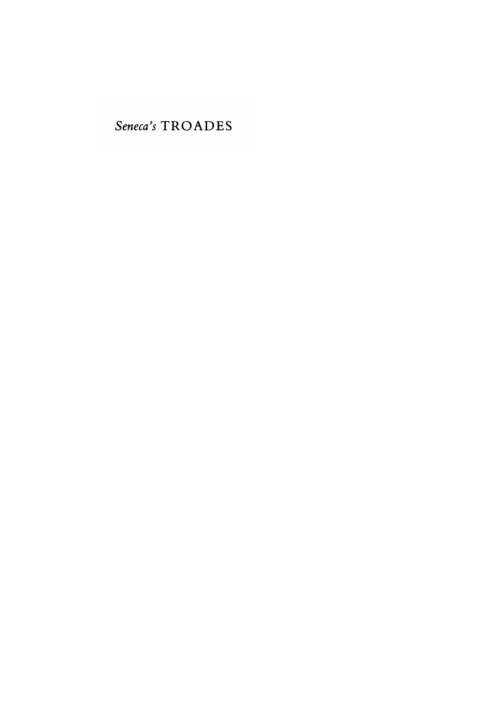 Cover image for book Seneca's Troades