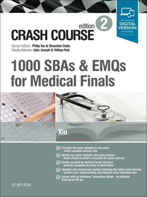 Cover image for book Crash Course: 1000 SBAs and EMQs for Medical Finals