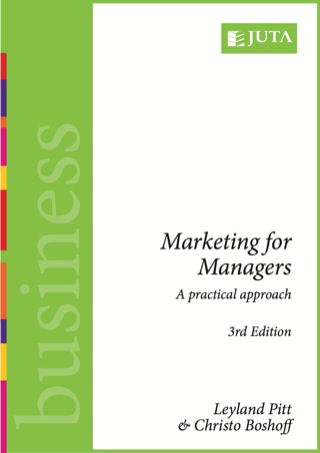 Marketing for Managers a Practical Approach