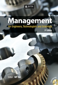 MANAGEMENT FOR ENGINEERS TECHNOLOGISTS AND SCIENTISTS