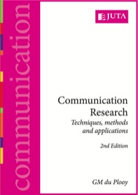COMMUNICATION RESEARCH TECHNIQUES METHODS AND APPLICATIONS