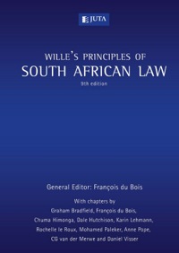 WILLES PRINCIPLES OF SA LAW