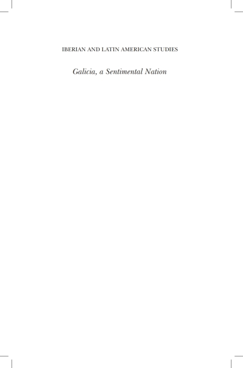 Cover image for book Galicia, A Sentimental Nation