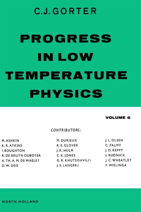 Cover image for book Progress in Low Temperature Physics