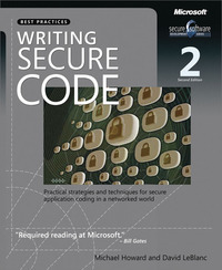 Cover image: Writing Secure Code 2nd edition 9780735617223