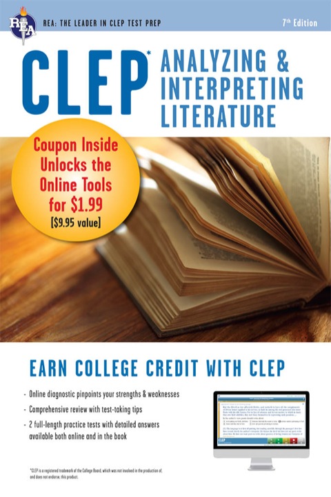Cover image for book CLEP® Analyzing & Interpreting Literature Book + Online