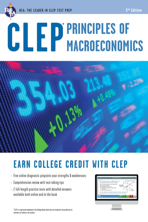 Cover image for book CLEP® Principles of Macroeconomics Book + Online