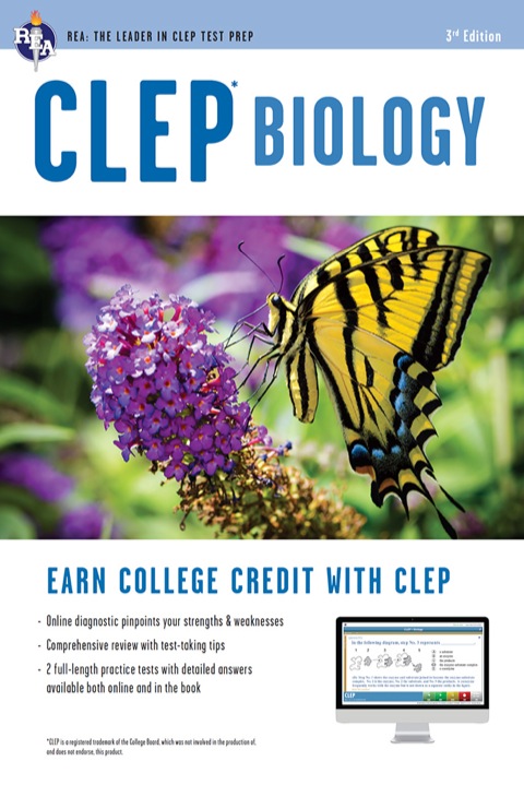 Cover image for book CLEP® Biology Book + Online