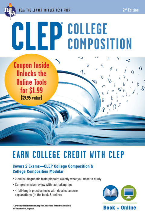 Cover image for book CLEP® College Composition 2nd Ed.,  Book + Online