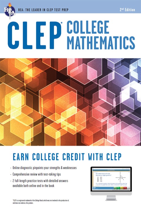 Cover image for book CLEP® College Mathematics Book + Online