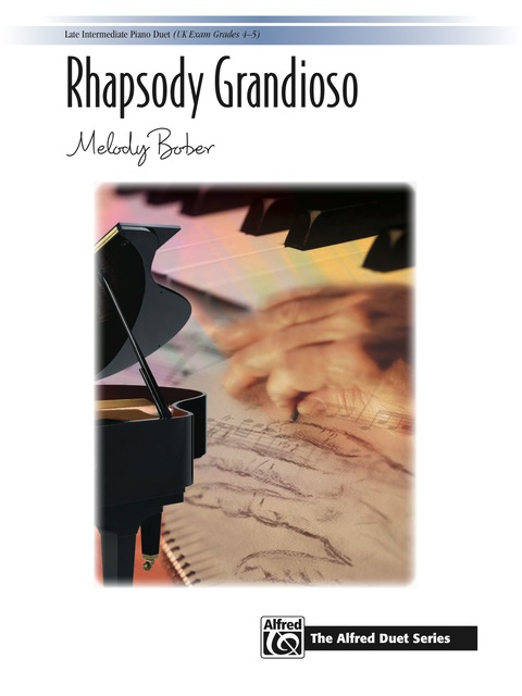 Cover image for book Rhapsody Grandioso: Piano Duet Sheet Music (1 Piano, 4 Hands)