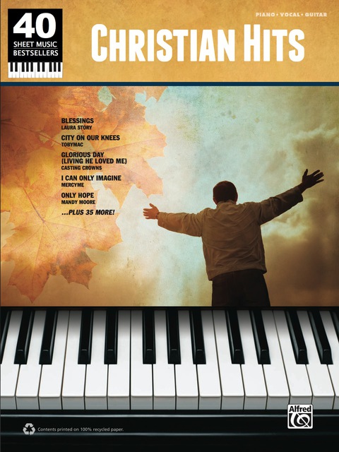 Cover image for book 40 Sheet Music Bestsellers - Christian Hits: Piano/Vocal/Guitar Sheet Music Songbook Collection