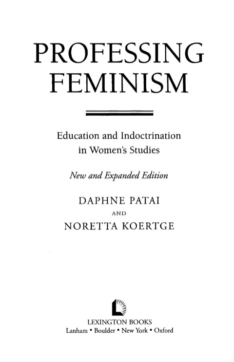 Cover image for book Professing Feminism
