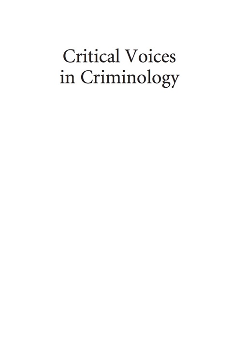 Cover image for book Critical Voices in Criminology