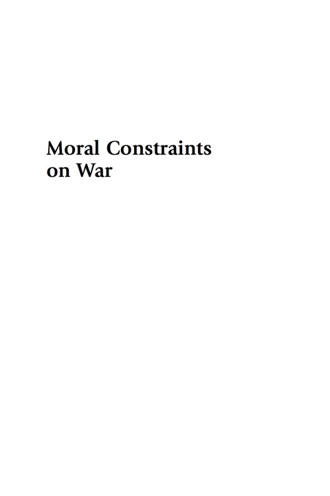 Cover image for book Moral Constraints on War