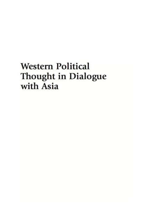 Cover image for book Western political thought in dialogue with Asia