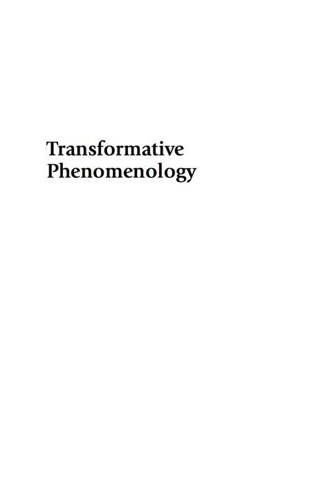 Cover image for book Transformative Phenomenology