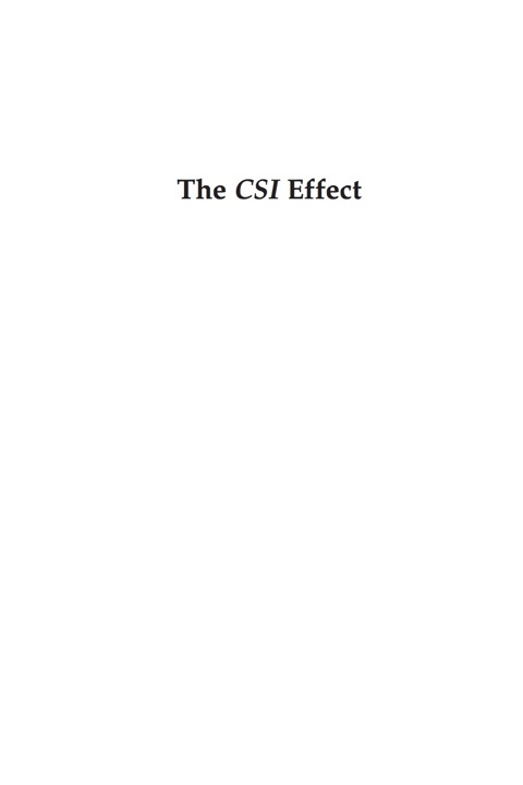 Cover image for book The CSI Effect