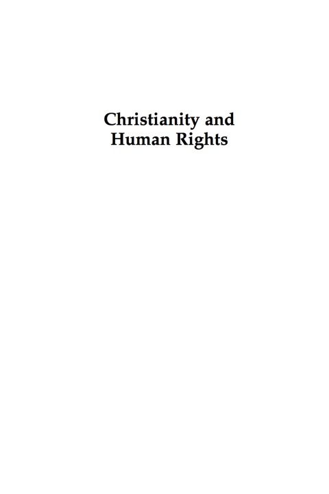 Cover image for book Christianity and Human Rights
