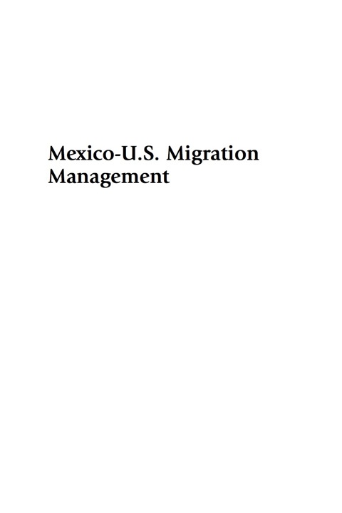 Cover image for book Mexico-U.S. Migration Management