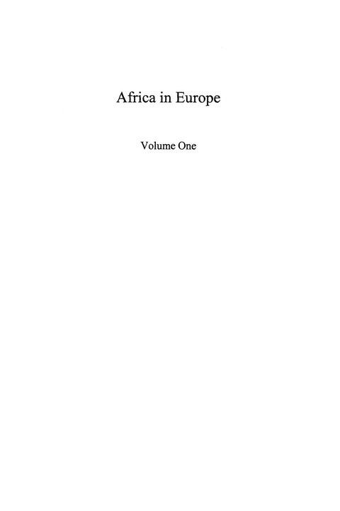 Cover image for book Africa in Europe: Antiquity into the Age of Global Exploration