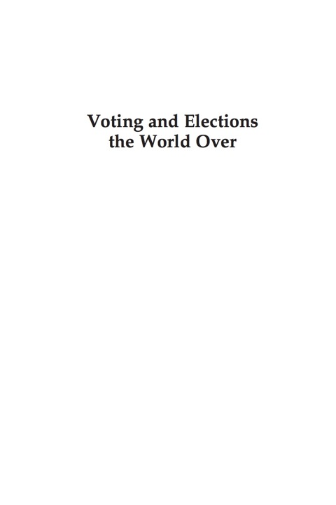 Cover image for book Voting and Elections the World Over