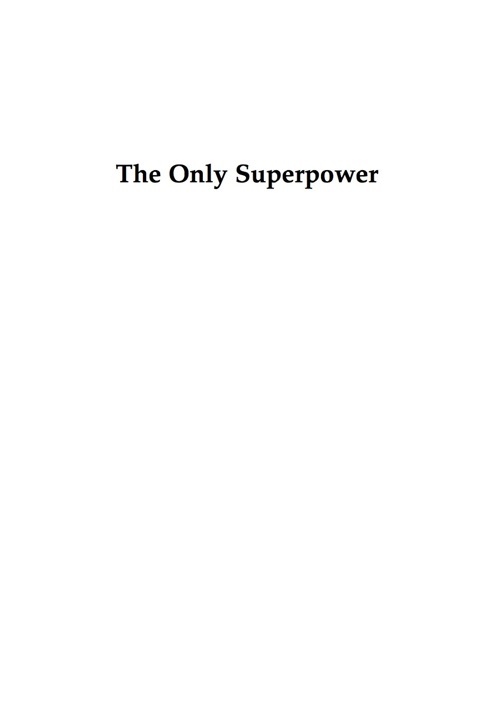 Cover image for book The Only Super Power