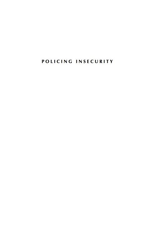Cover image for book Policing Insecurity