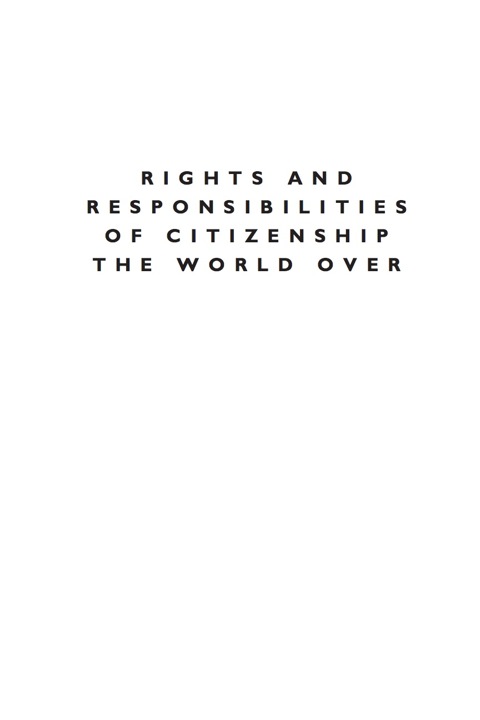 Cover image for book The Rights and Responsibilities of Citizenship the World Over