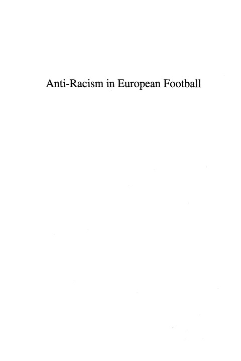 Cover image for book Anti-Racism in European Football