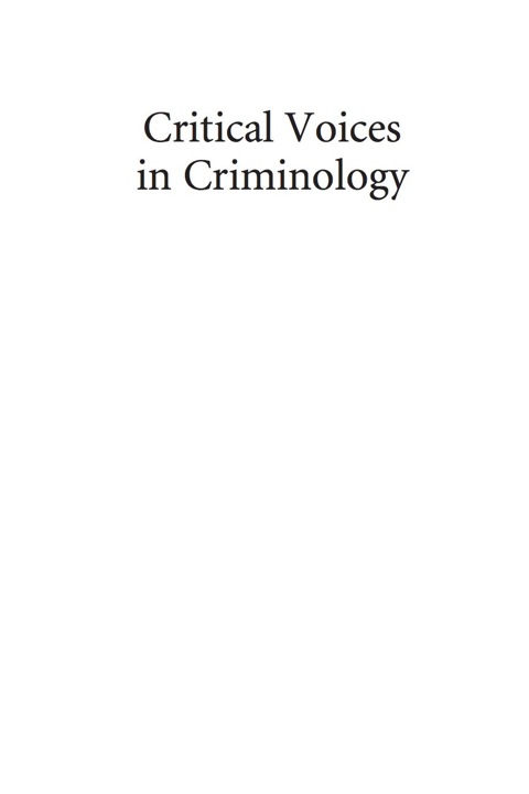 Critical Voices in Criminology 